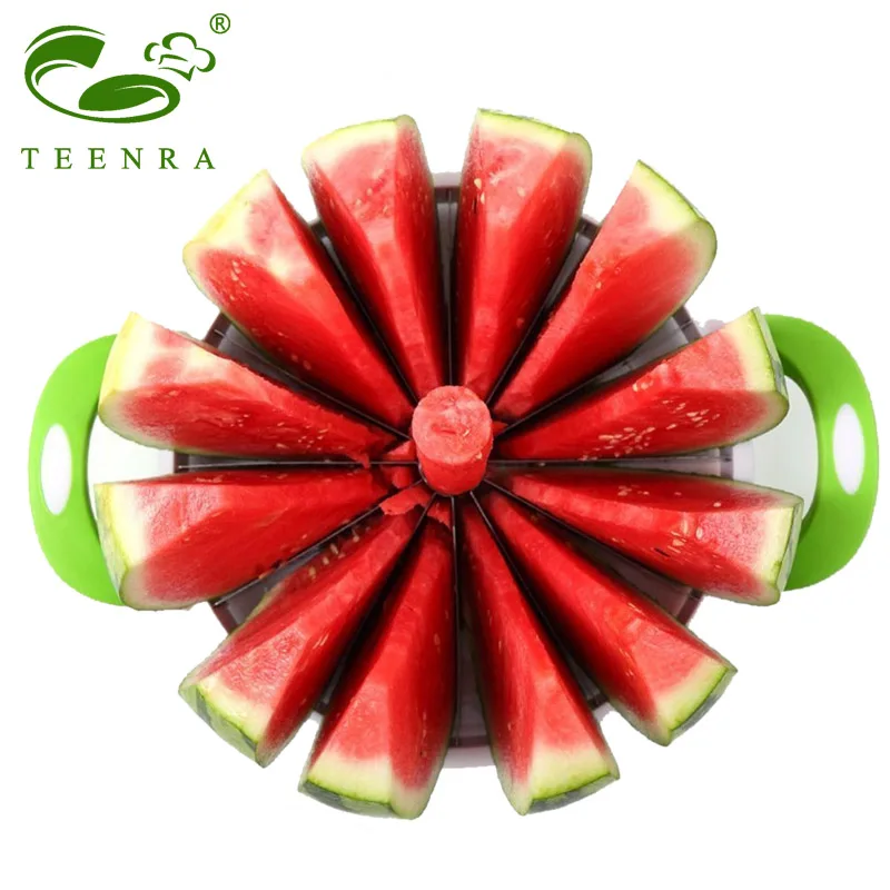 

TEENRA Watermelon Cutter Stainless Steel Watermelon Slicer Dia 20.5cm Watermelon Slicer Cantaloupe Knife Cortador Fruit Tools