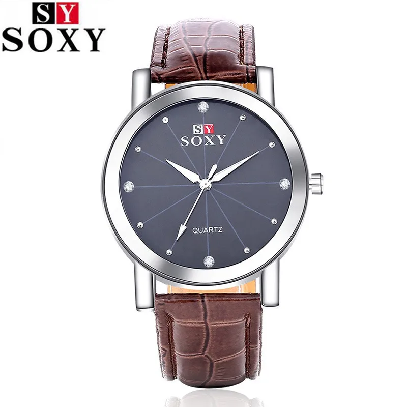 SOXY 2017 Top Brand Кварцевые Часы Мужчины Роскошные Известный Наручные Мужской Hodinky часы
