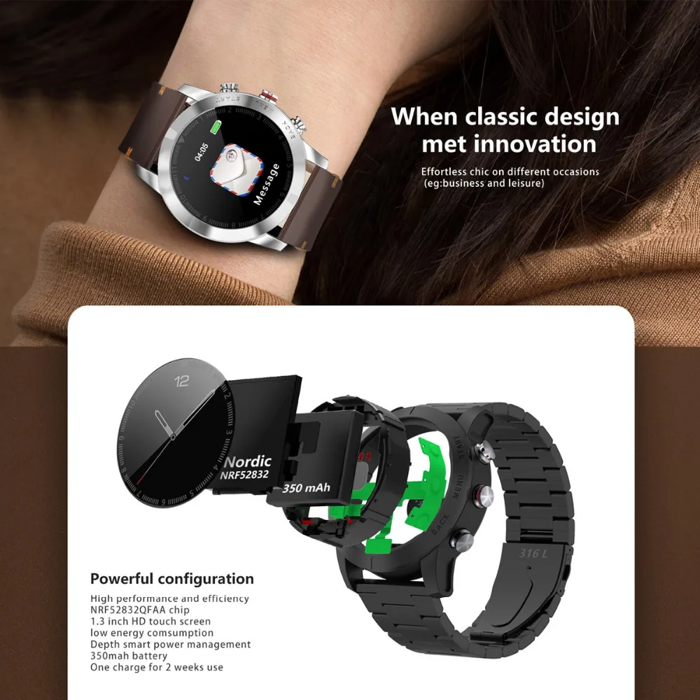 Men Smart Watch S10 IP67 Waterproof Full Touch Screen Long Standby Smartwatch Women Heart Rate PK Honor Watch