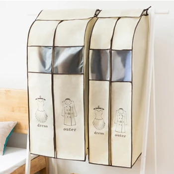 

WHISM Thickened Cover for Clothes Garment Bag Waterproof Jacket Suit bag Zippered Clothing Case Storage Bag Covers for Clothes