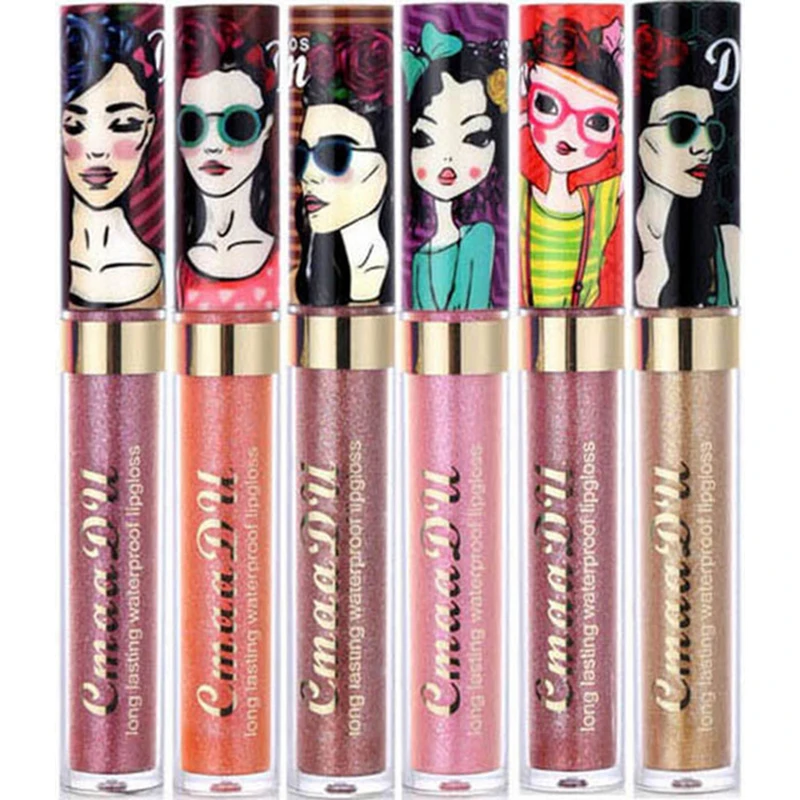 

12 colors shiny lip glaze metal shiny liquid lipstick magic flash lip gloss ladies chameleon lipstick lipstick cosmetics