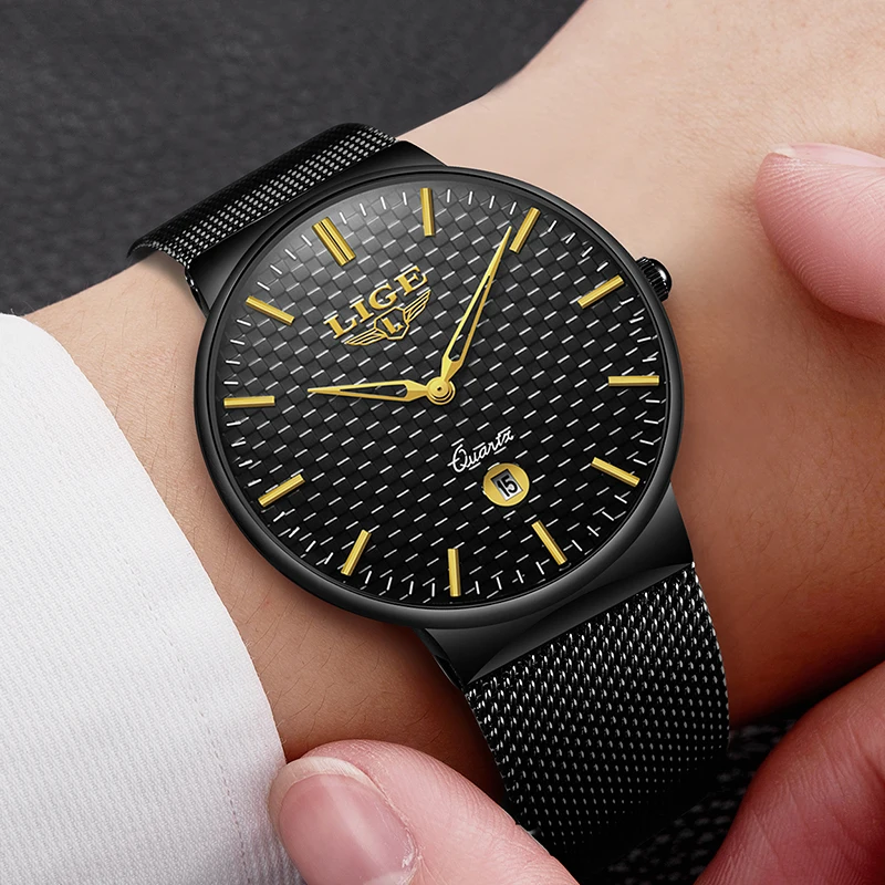Reloj Hombre LIGE Brand Men's Watches Men Dress Quartz Watch Men Steel Strap watch Male Ultra-thin Ultra Clock Relogio Masculino Reloj Hombre LIGE Brand Men's Watches Men Dress Quartz Watch Men Steel Strap watch Male Ultra-thin Ultra Clock Relogio Masculino