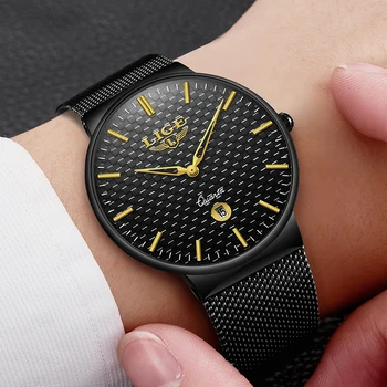 

Reloj Hombre LIGE Brand Men's Watches Men Dress Quartz Watch Men Steel Strap watch Male Ultra-thin Ultra Clock Relogio Masculino
