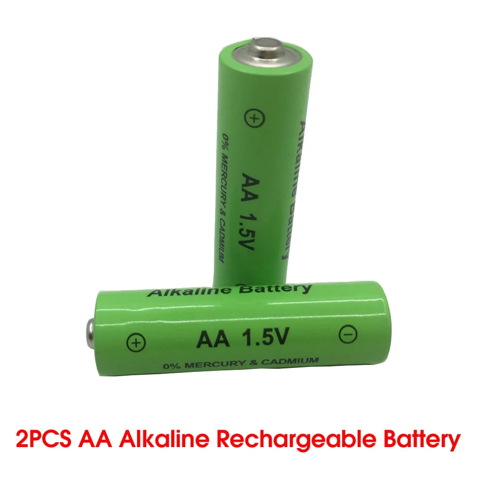 Soravess 4 шт./лот AA батарея 3000mah 1,5 V Щелочная aa Аккумуляторная батарея для дистанционного управления игрушечный светильник Batery - Цвет: 2PCSAA