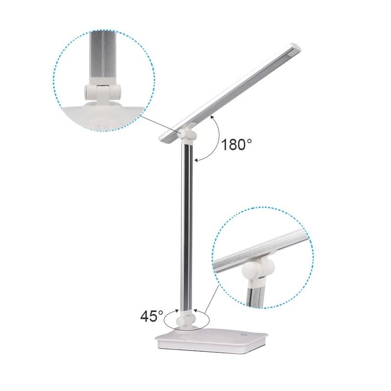  LED Desk Lamp Eye-caring Table Lamps Dimmable Office Lamp with USB Charging Port 3 Brightness Level - 33052700334
