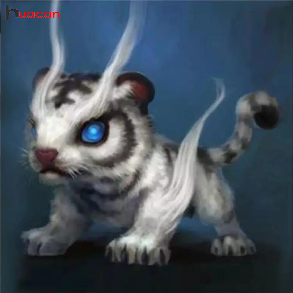 

HUACAN 5D DIY Diamond Painting Cartoon Diamond Embroidery Tiger Mosaic Full Square New Arrival Picture Of Rhinestones Decoration