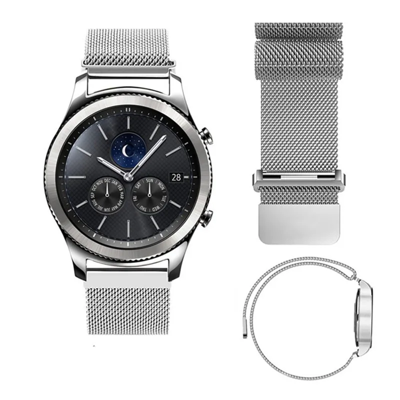 20 мм 22 Миланская петля ремешок для часов Samsung Gear S3 S2 Classic/S3 Frontier Магнитная застежка