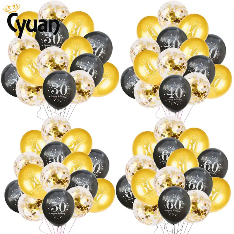 С днем рождения 30 40 50 60 юбилей день рождения украшения для взрослых латексный воздушный шар номер Гелиевый шар 30th Свадебные сувениры