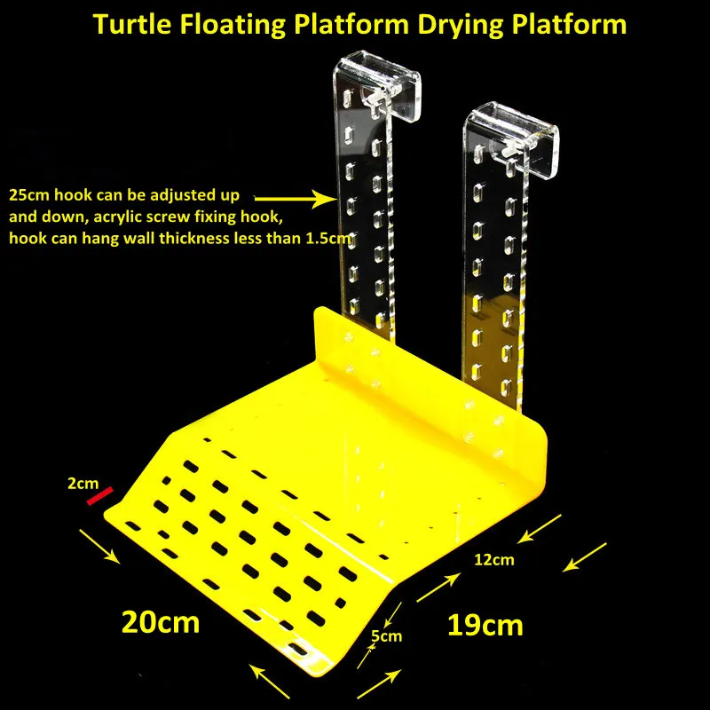 Large Size Turtle Floating Platform Drying Platform Ramp Rest Climbing Platform , Yellow (6)