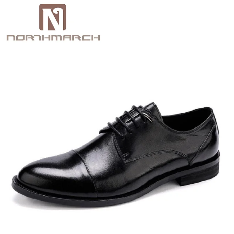 

NORTHMARCH Luxury Brand Fashion Vintage Retro Handmade Mens Oxford Shoes Business Office Dress Shoes Genuine Leather Men Shoe