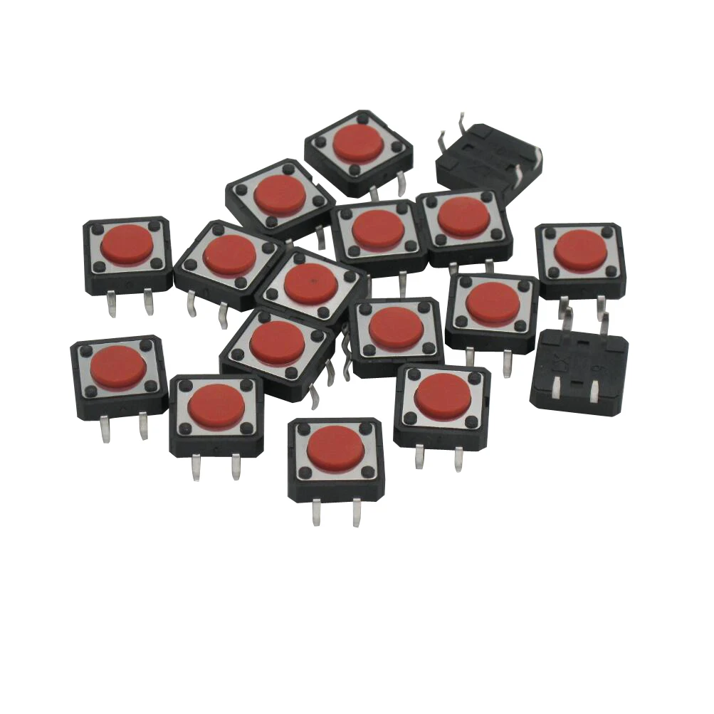 80pcs Red 12X12x4.3/5/6/7/8/9/10mm PCB Momentary Tactile Tact Push Button Switch 4 Pin DIP | Обустройство дома
