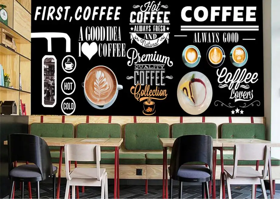 Оригинальные ретро обои, кофе, 3D трехмерные фрески для кафе ресторана фоновая стена отеля ПВХ обои