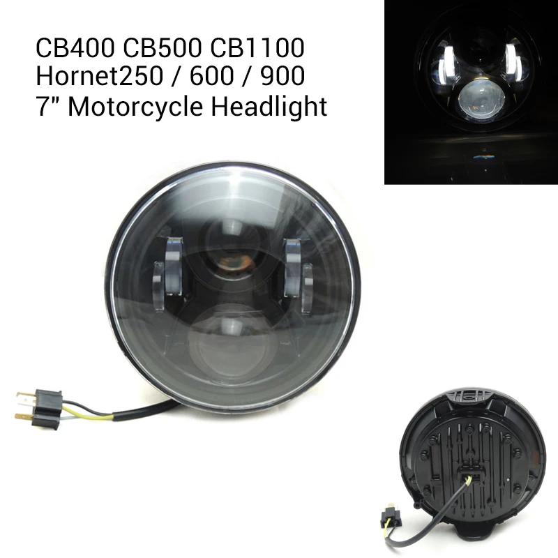 CB400 VTEC Motorcycle 7 Round Headlight Lamp H4 For Honda CB500 CB1300 Hornet 250 Hornet 600 Hornet 900 VTEC VTR250