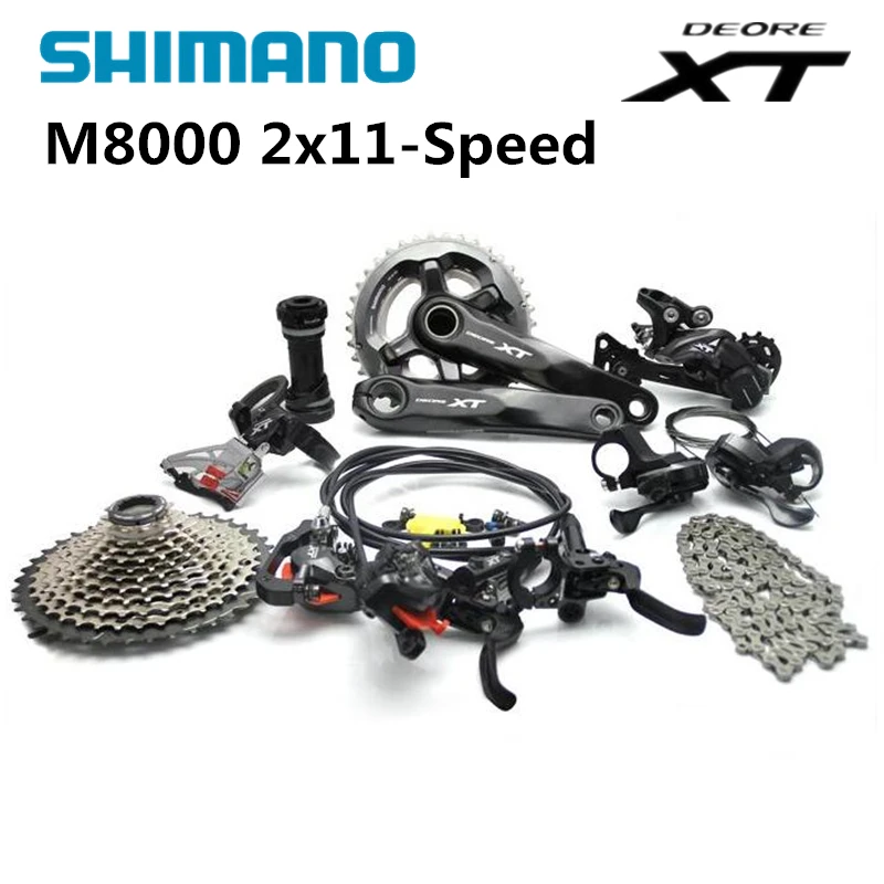 

Shimano DEORE XT M8000 2x11 22S Speed MTB Mountain Bike Groupset 38/28T 36/26T 170mm 11-42T