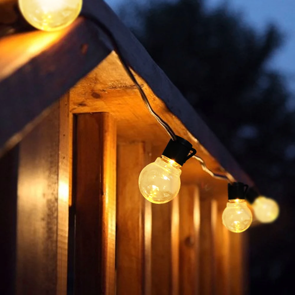 

Solar Lamp 2.5M/5M LED String Lights 10/20 Bulbs Fairy Lights Porch Wall Backyard Decor LED String Wedding Christmas Party Decor