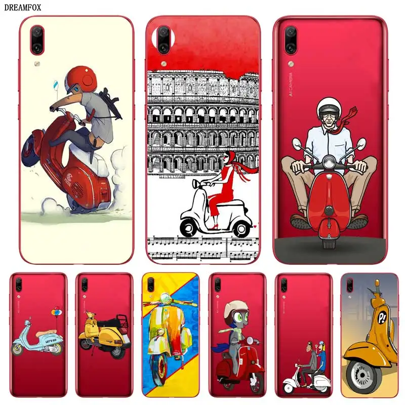 N379 Scooter Soft TPU Silicone Cover For Huawei Mate 8 9 10 20 30 Lite Pro Case |