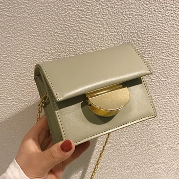 

Elegant Female Mini Flap Square Bag 2019 Fashion New High Quality Leather Women's Designer Handbag Chain Shoulder Messenger bag