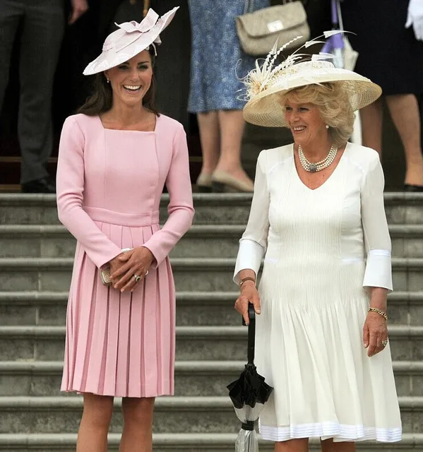 Princess Kate Middleton Winter Dress Pink Cashmere Pleated Dress red ...