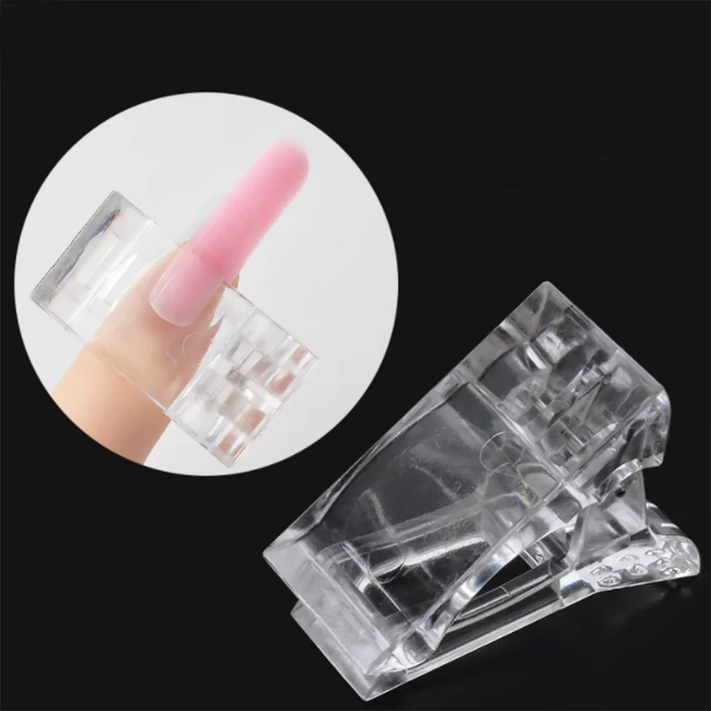 

5pcs/set Nail Tips Clip Crystal Nail Art Clips Clear Nail Form Finger Extension Quick Building Mold Clamps Maincure Tool