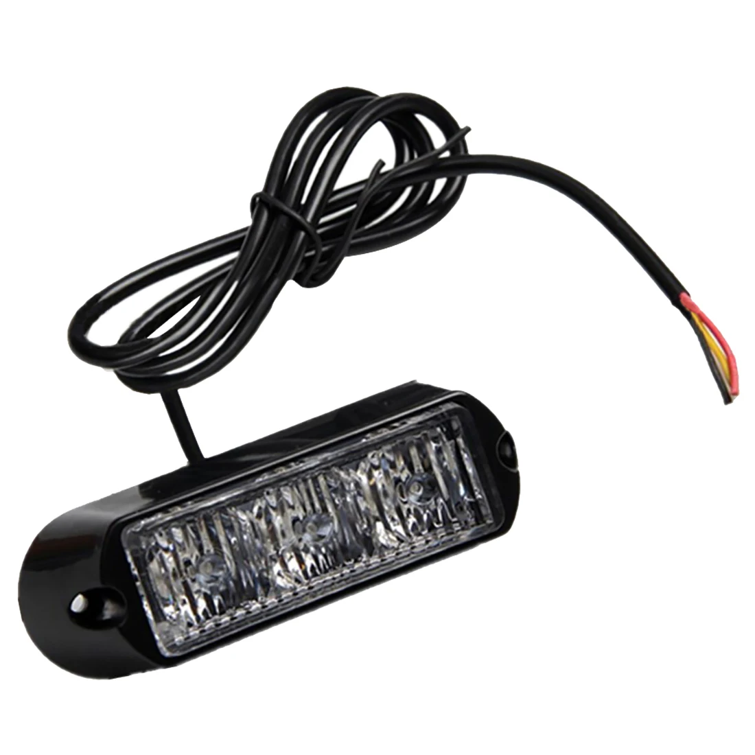 

4x12/24v Black Recovery Strobe 3LED Lights Orange Grill Breakdown Flashing Lamp