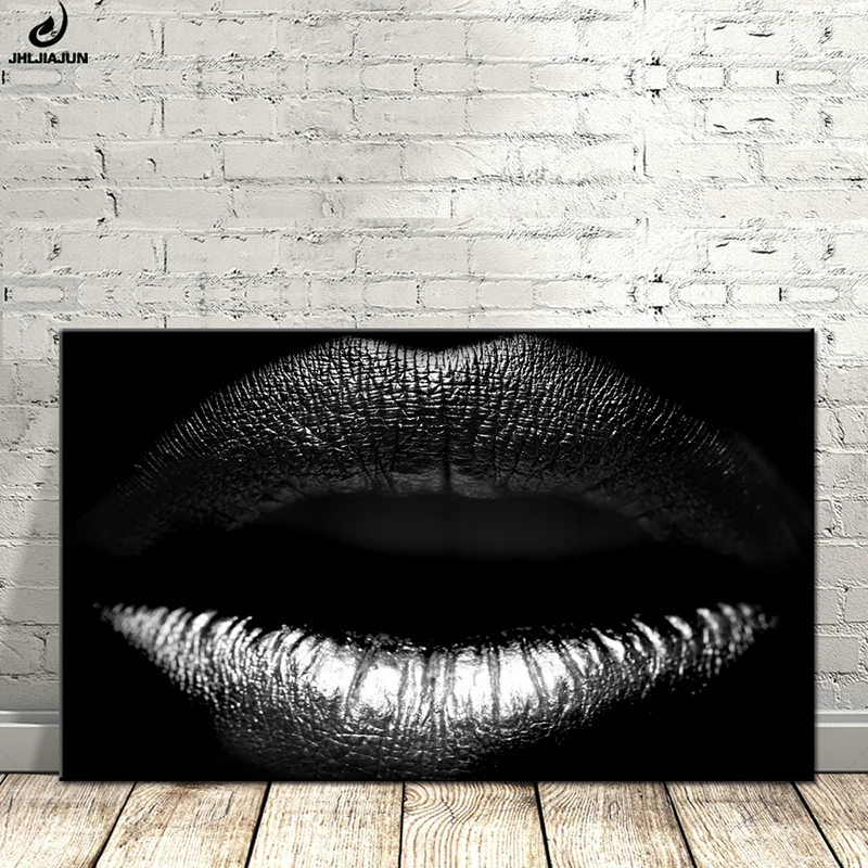 Close-up View Sexy Lips Wall Art Decoration Poster