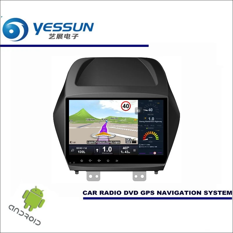 YESSUN автомобильный проигрыватель Android мультимедиа для hyundai IX35/Tucson 2009~ Радио Стерео gps Nav Navi(без CD DVD) 10," HD экран