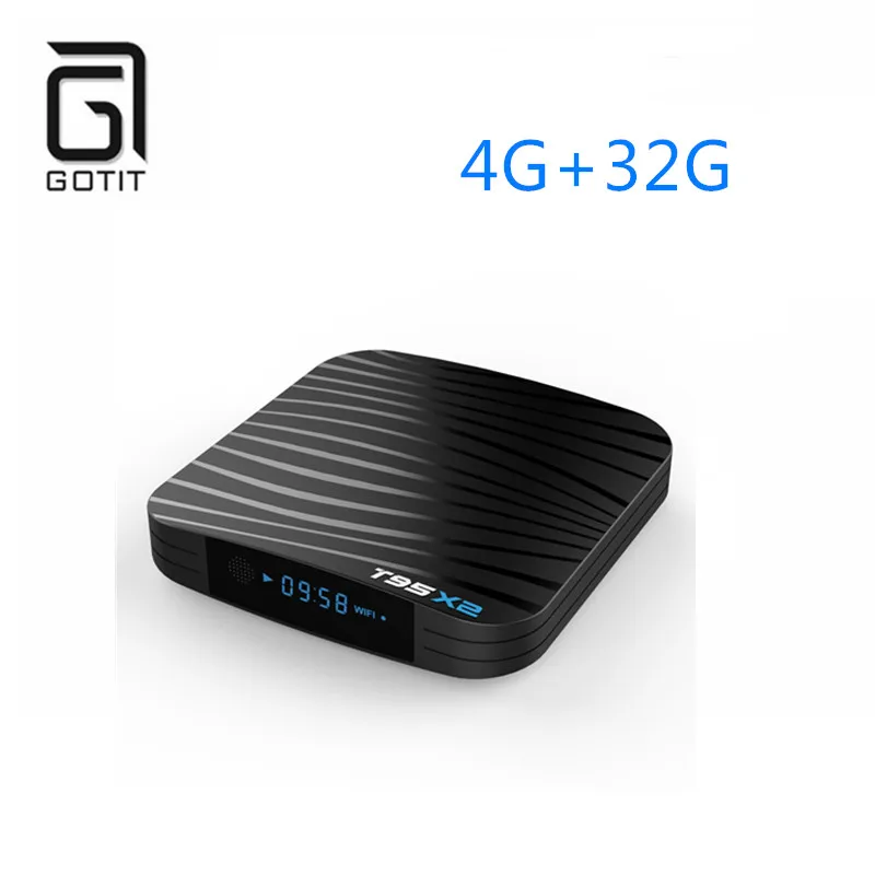 T95X2 Android 8,1 Smart tv BOX 4 ГБ 32 ГБ Amlogic S905X2 с 1 год IP tv Франция Испания арабский медиаплеер телеприставка Android tv - Цвет: 4G 32G