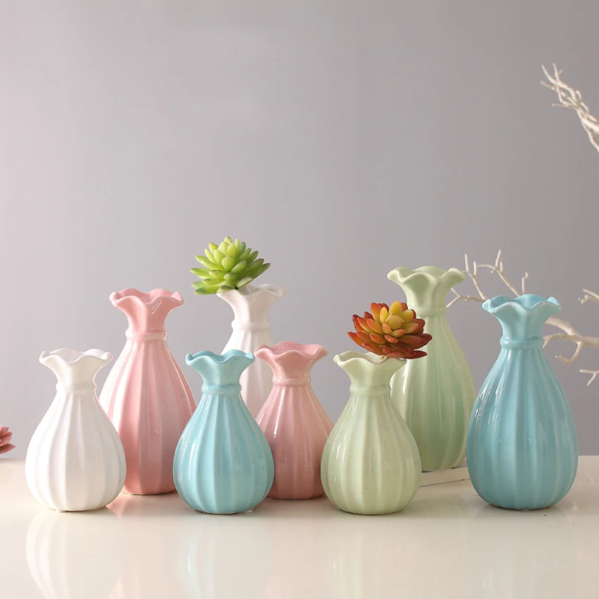 High quality Modern contracted Ceramic Vase Creative Artificial Flower