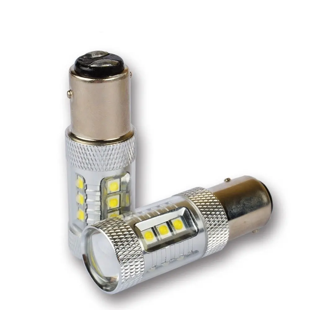 2X bombillas 80 W cree chips LED BAY15D 1157 rojo luz freno calidad recomendado