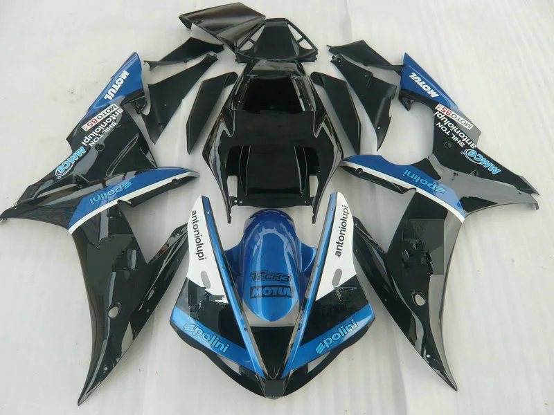 

First-class Motorcycle Fairing kit for YAMAHA YZFR1 02 03 YZF R1 YZF1000 2002 2003 ABS Blue black Fairings set+Gifts YF11