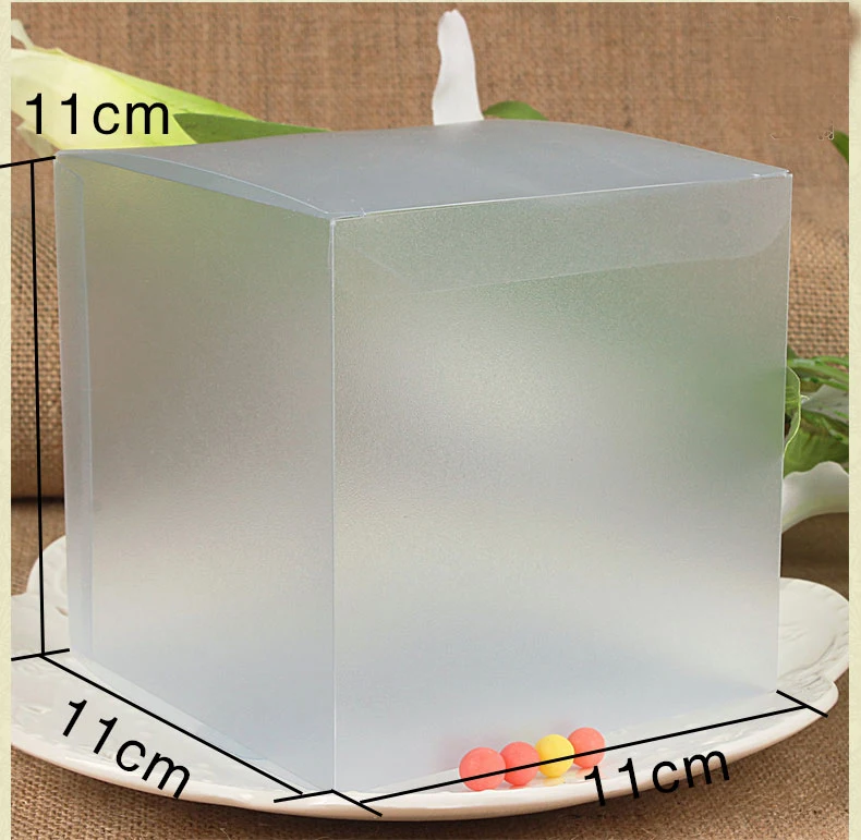 30pcs 11*11*11cm frosted plastic pvc box packing boxes for gifts