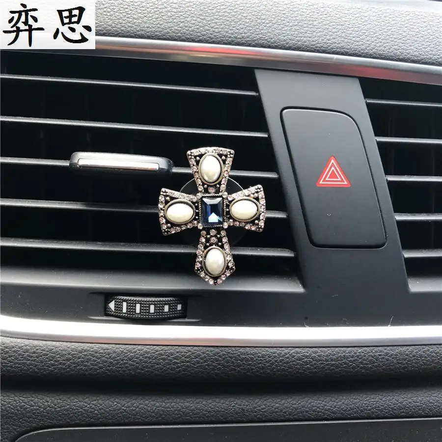 

NEW Metal cross car decorative perfume seat car air freshener Cross religion faith automobile accessories styling 100 Original