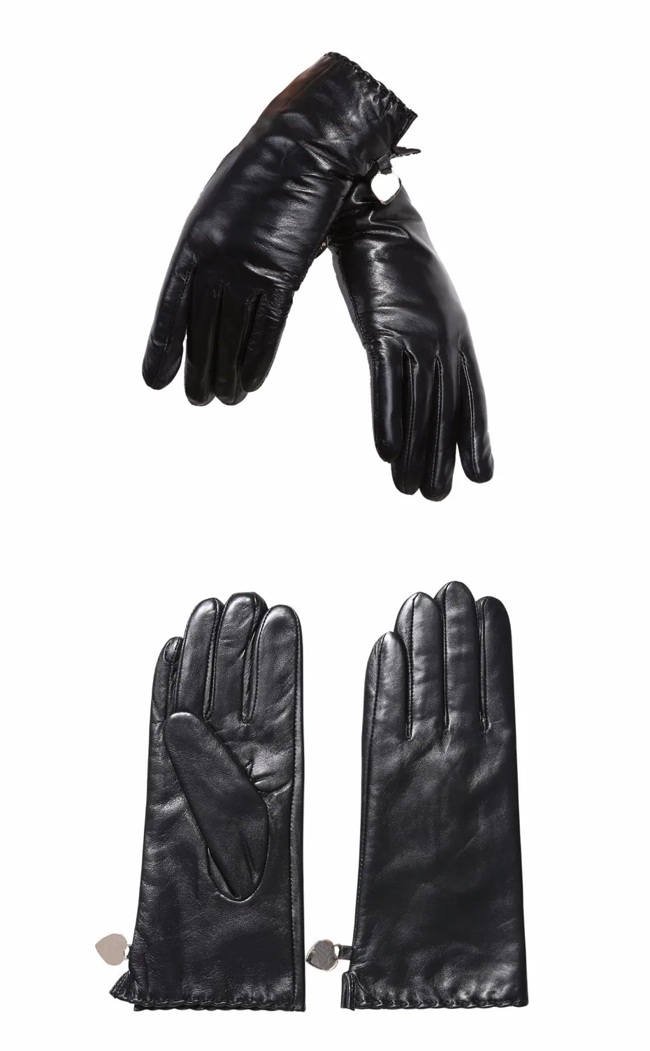 Натуральные кожаные кожаные перчатки Осень и зима женские кожаные перчатки короткие кожаные перчатки женщины ЗИМНИЙ ДВОРЕЦ Бренд