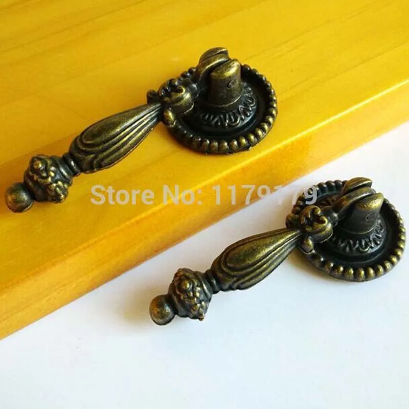 

bronze drop pendant Drawer knob Pull antique brass Kitchen Cabinet Knobs Handle furniture hardware handles knob vintage style