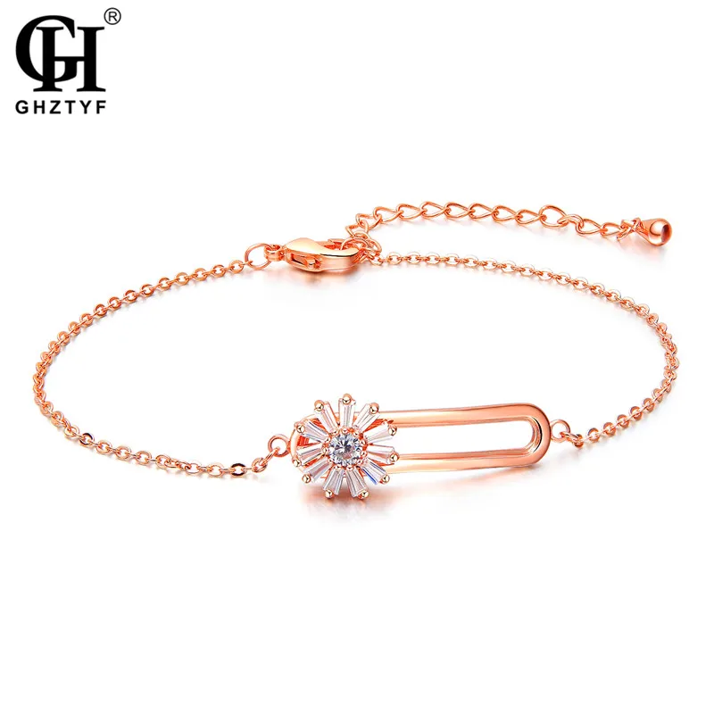 

Women's Zircon Copper Alloy Chain Bracelets For Women Wedding Charm Bracelet Jewelry Girls Christmas New Year Gifts