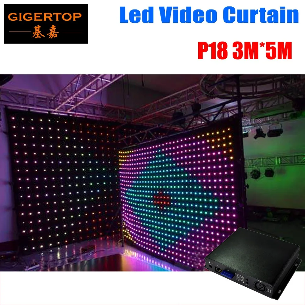

Freeshipping P18 3M*5M SD Card off line controller LED Vision Curtain,LED Vision Cloth,Party Wedding Showversion 180mm Pitch