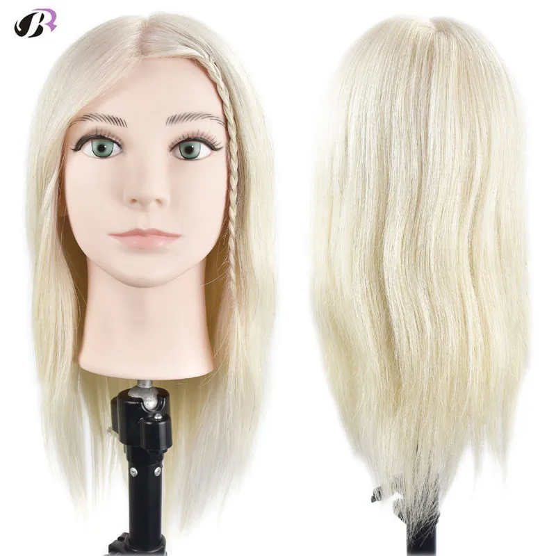 New Arrival Blonde 16inch Training Head With 100% Natural Human Hair Hairstyles Dummy Mannequin Head Hairdressing Manikin Dolls New Arrival Blonde 16inch Training Head With 100% Natural Human Hair Hairstyles Dummy Mannequin Head Hairdressing Manikin Dolls