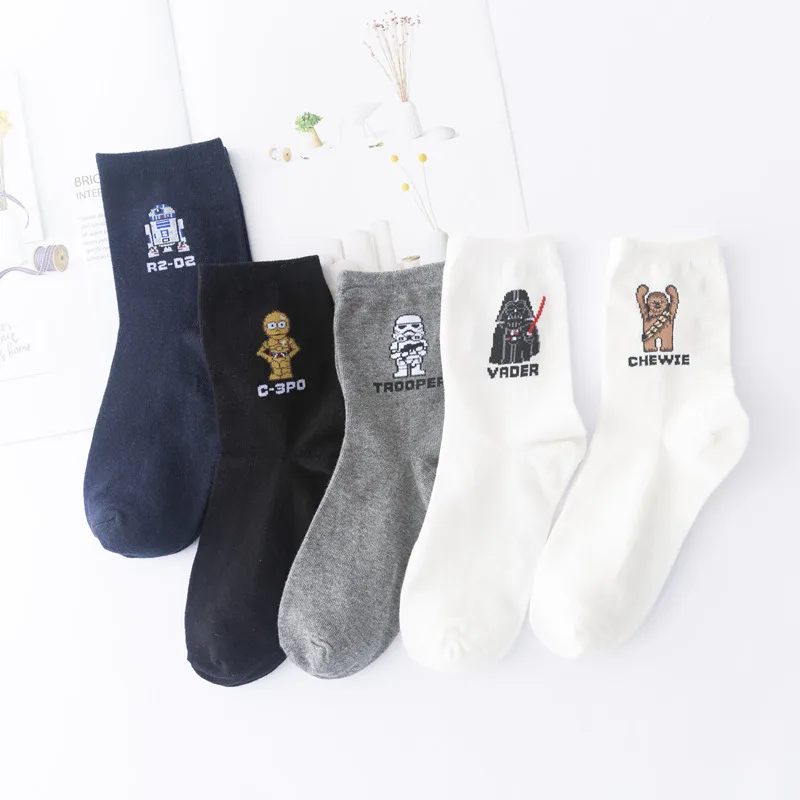 

Star Wars storm troops cosplay socks Wookiees Jedi Knight fashion personality funny men women sock four seasons skateboard socks