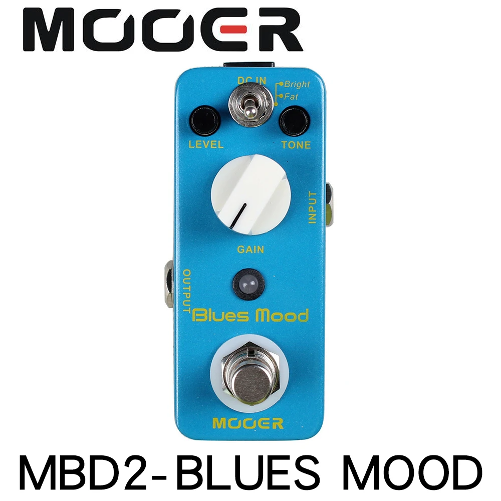 

MOOER MBD2 Blue Mood Guitar Pedal Blues Style Overdrive Guitar Effect Pedal 2 Modes(Bright/Fat) True Bypass Full Metal Shell