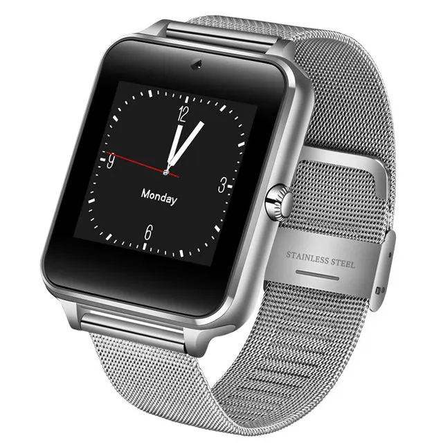 Смарт-часы Android GT08 часы со слотом для sim-карты Push Message Bluetooth подключение Android телефон PK DZ09 Smartwatch Z60 - Цвет: steel silver