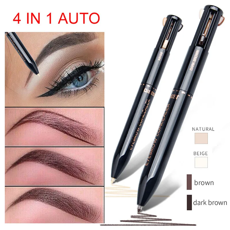 4 Color in 1 Eyebrow Tattoo Pen Concealer Liquid Waterproof Durable Eye Brow Pencil Makeup Cosmetics #290348 | Красота и здоровье