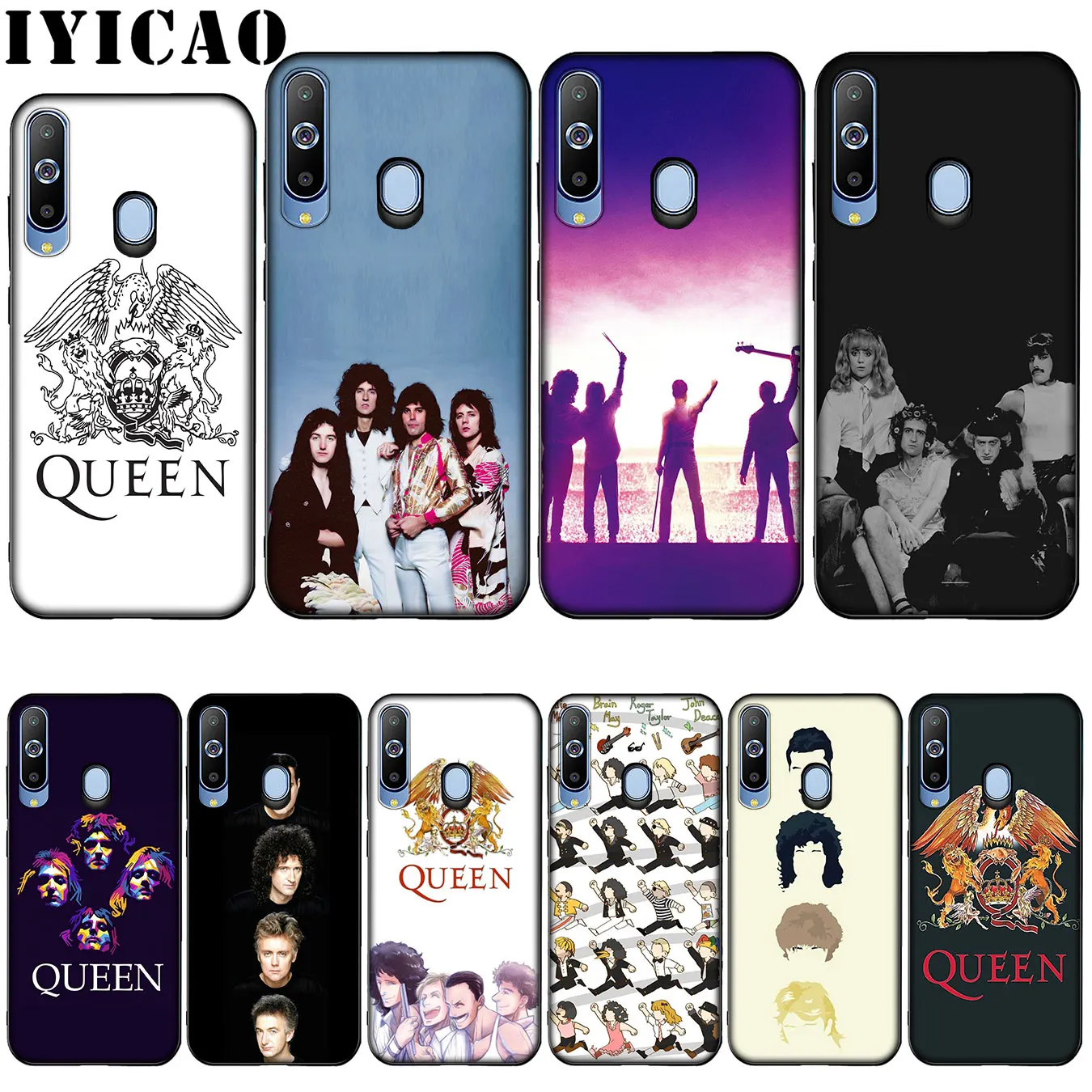 

IYICAO Queen Rock Group Hard Silicone Soft Case for Samsung Galaxy A10 A30 A40 A50 A70 M10 M20 M30 Cover