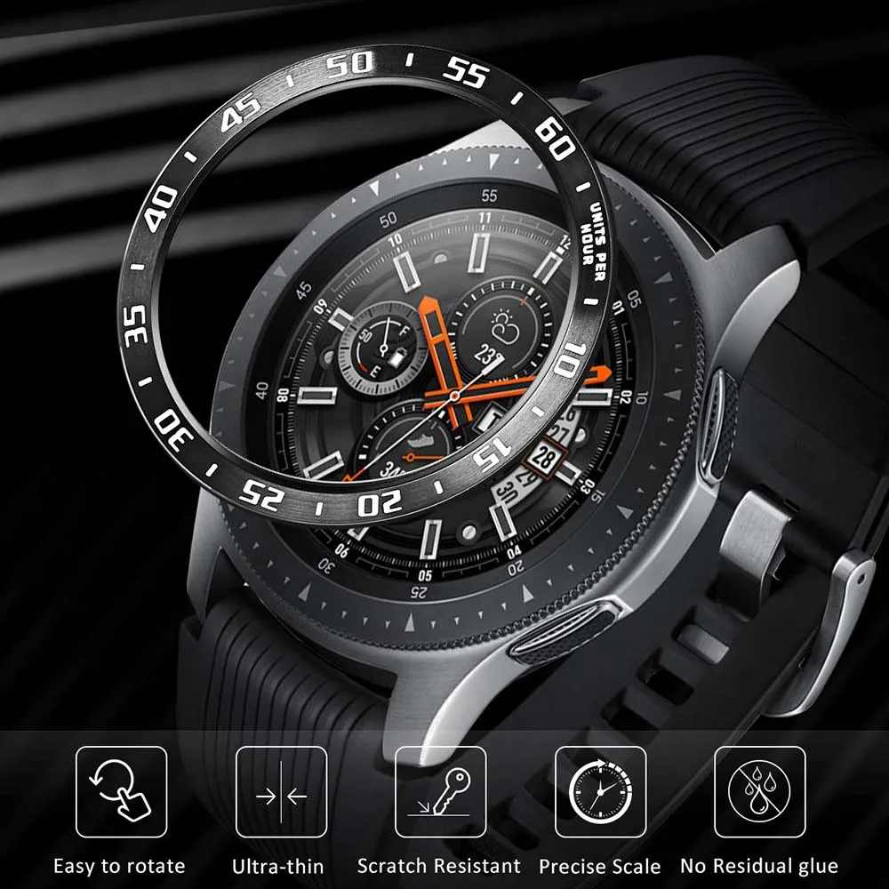 Кольцо с ободком из нержавеющей стали для samsung Galaxy Watch 46 мм/gear S3 Frontier классический клейкий чехол Защита от царапин чехол