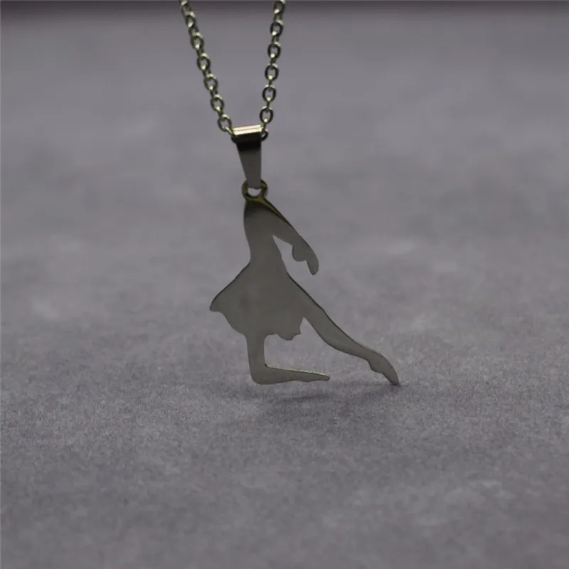 Elfin-New-Stainless-Steel-Latin-Dance-Necklace-Dancing-Jewellery-Ballet-Dancer-Pendant-Necklace-Women