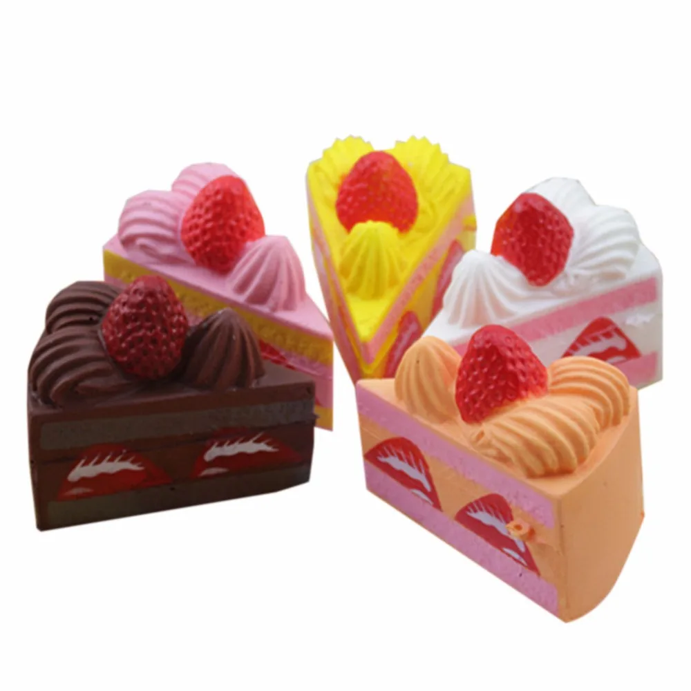 Soft Squishy Slow Rising Squishy Slice Triangle Squishy Cake Toy Cream Scented Artificial Toy ...