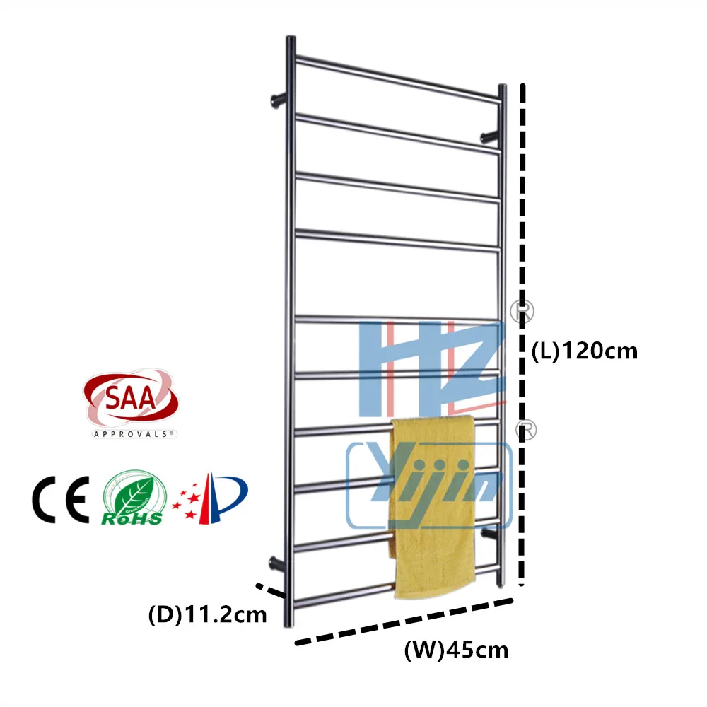Из нержавеющей стали 304 польский настенный Электрический Полотенцесушитель/стойки/полотенцесушитель с подогревом TW-RD10 с фланцем