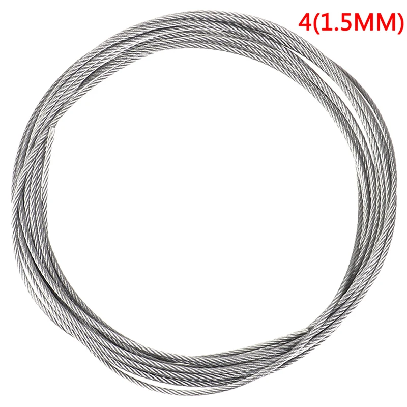 5 M Нержавеющая сталь мягкий провод веревка для рыбалки, мягкие блесны на подъемный кабель бельевой 7*7 Структура Диаметр 0,5/1/1,2/1,5/2/3 мм