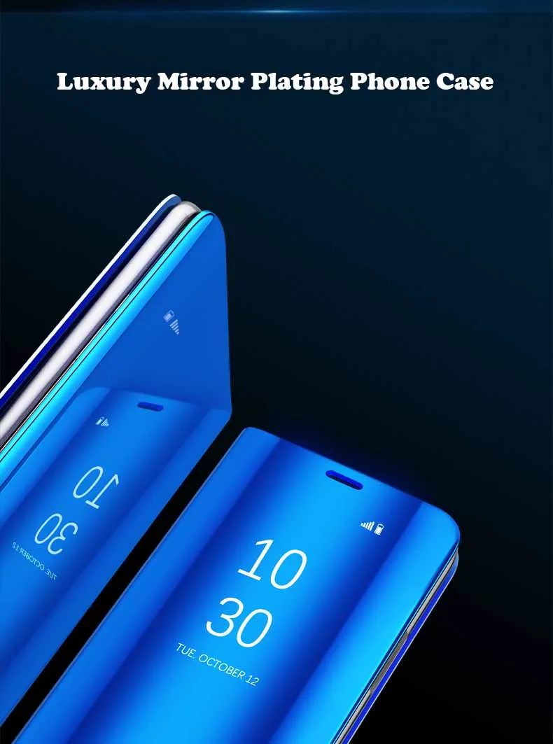 Роскошный зеркальный смарт-чехол для huawei Honor 10 8C 8X Max 9 Lite Nova 3 3i 4 P Smart Plus кожаный флип-чехол с подставкой Fundas