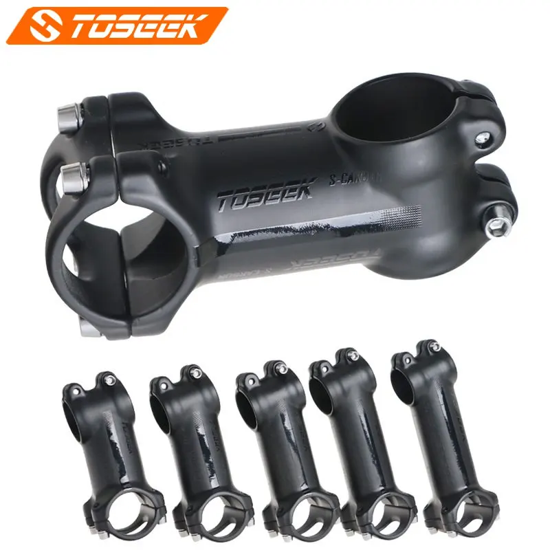 TOSEEK Full Carbon Fiber Stems 6//17° Road Bike MTB Bicycle Stem 70-130mm 31.8mm