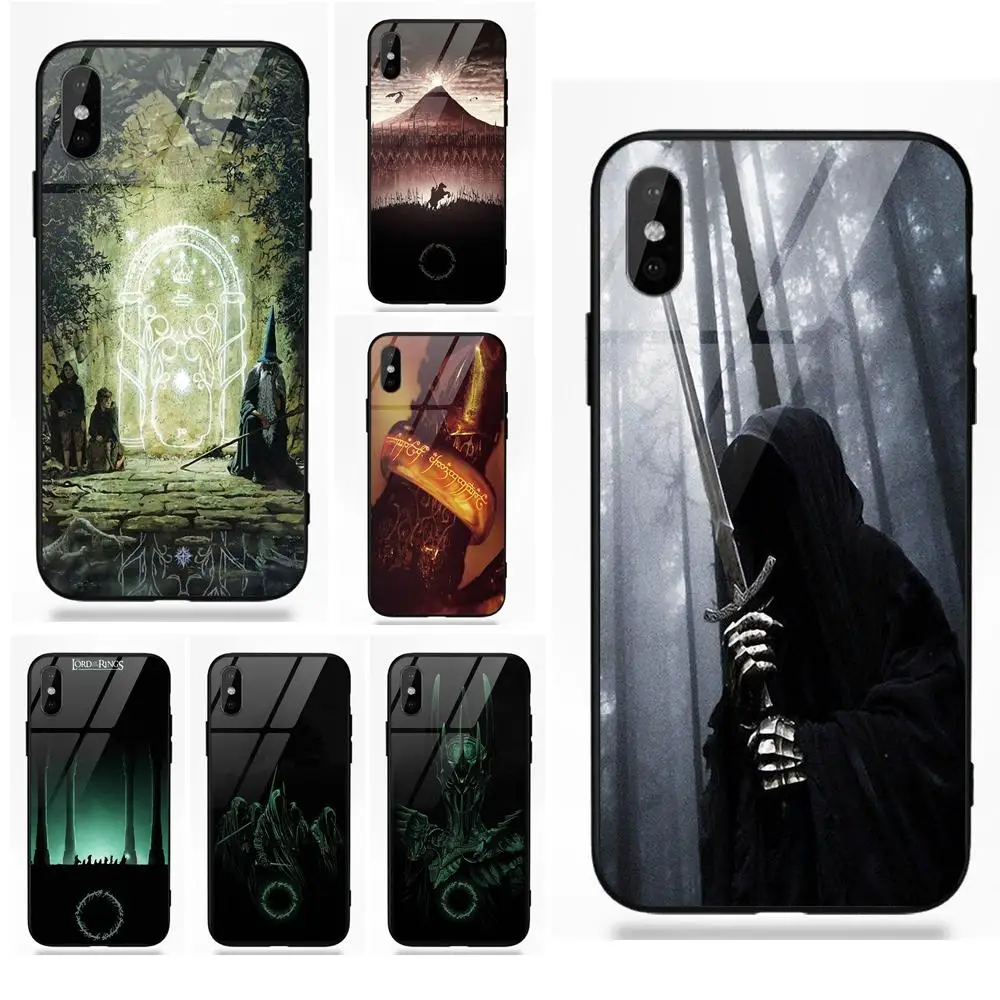 Хоббит Властелин колец Lotr Art мягкая ТПУ Рамка + закаленное стекло телефон Капа для
